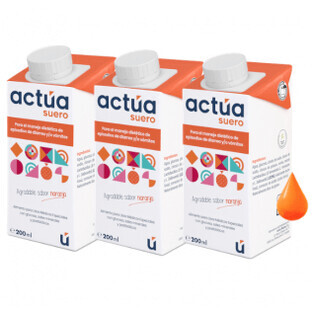 Actua Suero Sabor Naranja 3 x 200ml