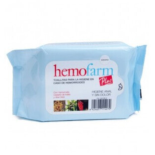 Hemofarm Plus Hämorrhoiden-Hygiene-Tücher, 60 Stück.