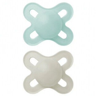 MAM Original Start Silicone Soother 0-2M Groen/Grijs 2u