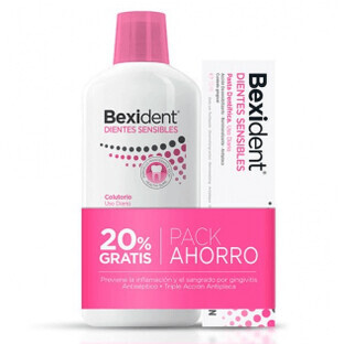 Bexident Sensitive Teeth Pack Apă de gură 500 ml + pastă de dinți 75 ml
