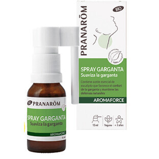 Pranarom Aromaforce Organic Throat Spray, 15 ml