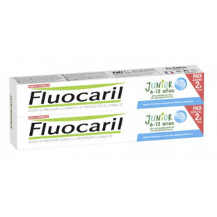 Fluocaril DUPLO Junior 6-12 años Sabor Chicle, 2x75ml