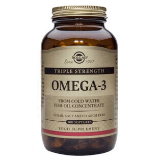 Solgar Omega 3 Drievoudige Concentratie 100 capsules