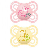 Succhietto in silicone MAM Perfect 2-6M Rosa/Giallo 2u