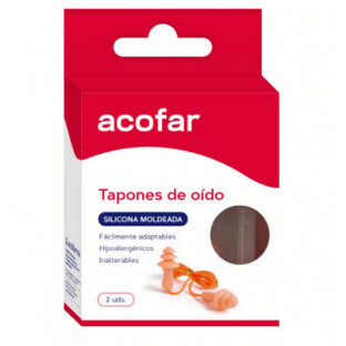 Acofar Bouchons d'oreilles rigides en silicone moulé 2u