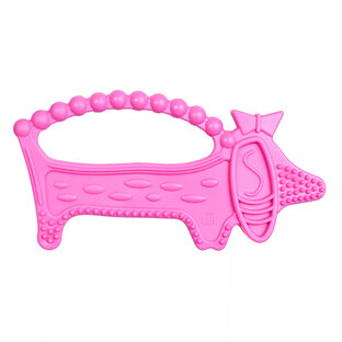 Luu Kids, dentition sensorielle, Luuie le chien, rose, après 4 mois, 1 pièce