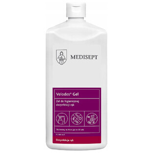Medisept Velodes Gel, Gel pour la désinfection hygiénique et chirurgicale des mains, 500 ml