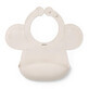 BabyOno, silicone bib with adjustable clasp, beige, from 6 months, 1 piece.
