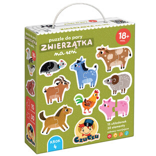 CzuCzu Pairing puzzles Animals in the countryside, puzzles for children, from 18 months, 30 elements