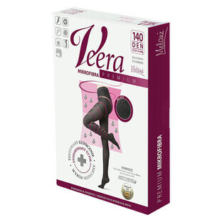 Veera Premium, Kompressionsstrumpfhose aus Mikrofaser, 140 den, Größe 4, melange