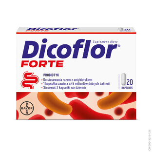 Dicoflor Forte (antes Dicoflor 6), para niños a partir de 3 años y adultos, 20 cápsulas