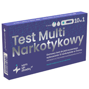 Examinez-vous Multi Drug Test 10in1, test à domicile pour la détection de 10 drogues dans l'urine, 1 pièce