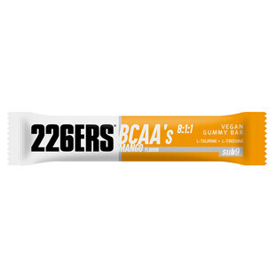 226Ers Vegan Gummy Bar BCAA's, Gel-Energieriegel mit BCAA's, Mango, 30 g
