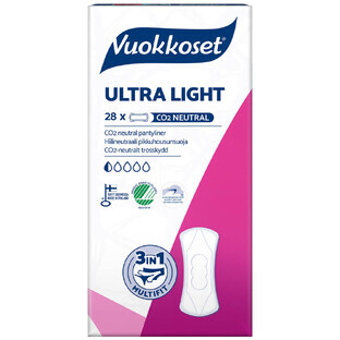 Vuokkoset White, sanitary pads, Ultra Light, 28 pieces