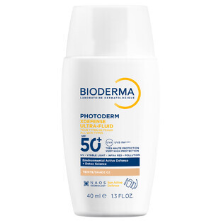 Bioderma Photoderm XDefense, ultralichte vloeistof met ontgiftende werking, kleur 02, SPF 50+, 40 ml