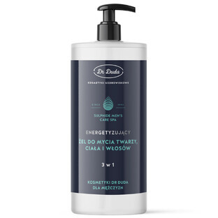 Dr Duda, gel nettoyant énergisant pour le visage, le corps et les cheveux 3en1, pour hommes, 500 g