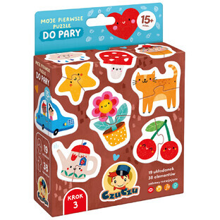 CzuCzu Mi primer puzzle Por parejas, puzzles para niños, a partir de 15 meses, 38 piezas