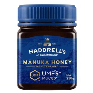 Haddrell's, Manuka UMF 5+ MGO 83+ honing, 250 g