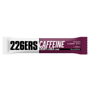 226Ers Vegan Gummy Bar Coffeine, barretta energetica in gel con caffeina, cola, 30 g