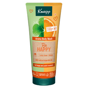 Kneipp Be Happy, gel de ducha, naranja y trébol, 200 ml