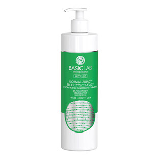BasicLab Micellis, gel nettoyant normalisant pour les peaux grasses, acnéiques et sensibles, 300 ml