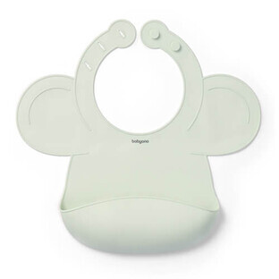 BabyOno, bavaglino in silicone con chiusura regolabile, verde, da 6 mesi, 1 pezzo