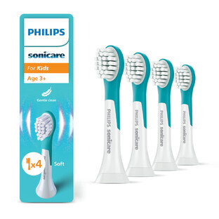 Sonicare Kids toothbrush refills, 3 years+, HX6034/90, 4 pieces, Philips