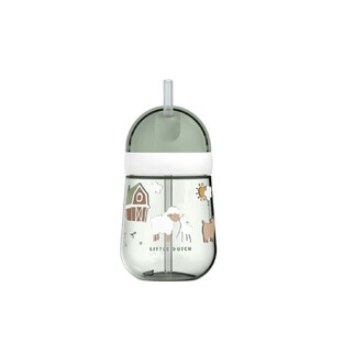 Cana cu pai pentru copii, Little Farm, 300 ml, Little Dutch