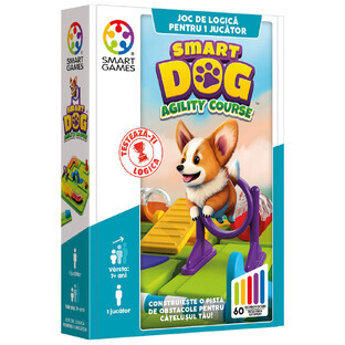 Joc de logica cu 60 de provocari Dog, 7 ani+, Smart Games