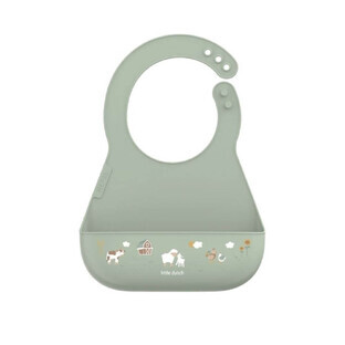 Siliconen slabbetje voor baby's tafel, Little Farm, Little Dutch
