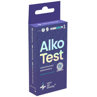 Testen Sie sich selbst AlkoTest, Einweg-Atem-Alkoholtest, 1 Stück