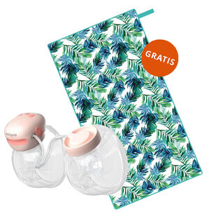 BabyOno Twin, dubbele elektrische borstkolf, schelp + sneldrogende handdoek, 90 x 170 cm, 1 gratis item