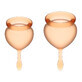 Satisfyer Feel Good, coppetta mestruale, 15 ml + 20 ml, arancione, 2 pezzi