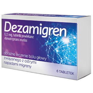 Dezamigren 12,5 mg, 6 filmomhulde tabletten
