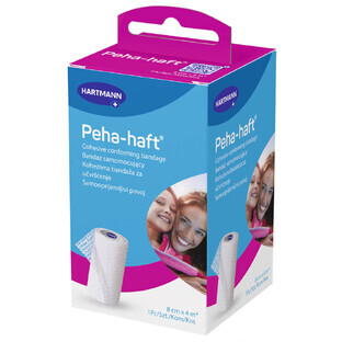 Peha-haft, zelfklevend, elastisch verband, 8 cm x 4 m, 1 stuk