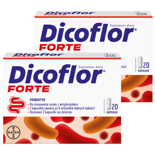 Dicoflor Forte kit (formerly Dicoflor 6), for children 3 years and older and adults, 2 x 20 capsules