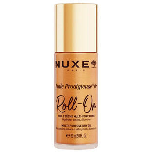 Nuxe Huile Prodigieuse Or, dry oil with gold particles for body, face and hair, roll-on, 60 ml