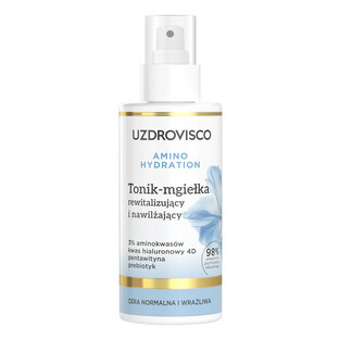 Uzdrovisco Amino Hydration, belebendes und feuchtigkeitsspendendes Tonic-Mist, 150 ml