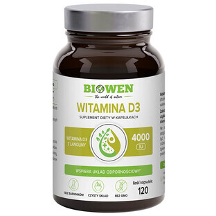 Biowen Vitamina D3, 120 capsule