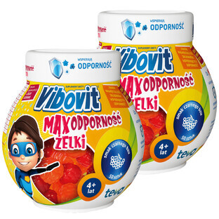 Set Vibovit Max Immunity Gels, over 4 years old, elderberry flavor, 2 x 50 pieces