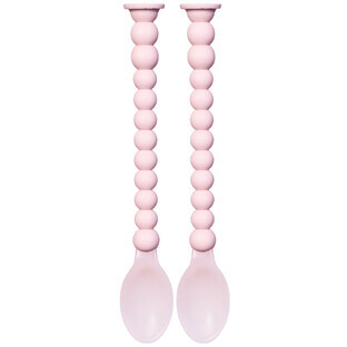 Luu Kids, Feeding Spoon Set, Velvet Blush, from 6 months, 2 pieces