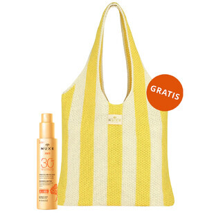 Nuxe Sun, lozione abbronzante viso e corpo, spray, SPF 30, 150 ml + borsa da spiaggia in omaggio