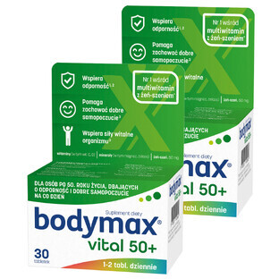 Bodymax Vital 50+ set, 30 tablets + 30 tablets for 1 penny