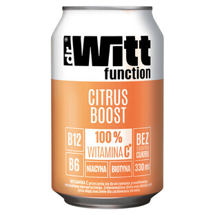DrWitt Function Citrus Boost, carbonated beverage, lemon, 330 ml