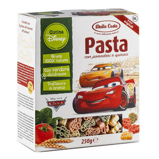 Pâtes de blé dur tricolores Cars, 250 g, Dalla Costa