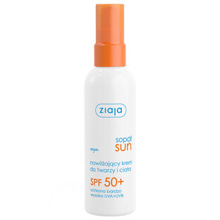 Ziaja Sopot Sun, feuchtigkeitsspendende Creme für Gesicht und Körper, SPF 50+, 90 ml
