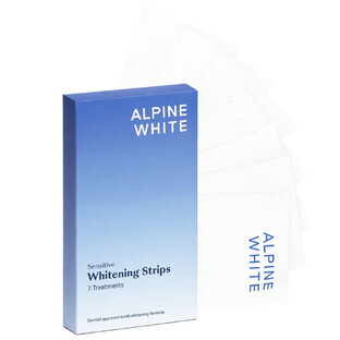 Alpine White Whitening Sensitive, benzi de albire pentru dinți sensibili, 14 bucăți