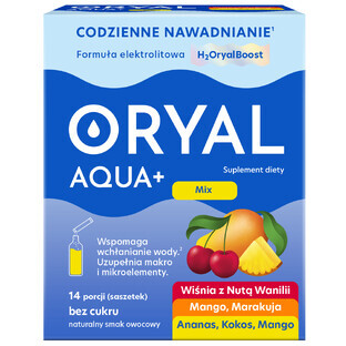 Oryal Aqua+ Aromi misti, senza zucchero, 14 bustine
