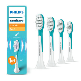 Rezerve pentru periuta de dinti Sonicare Kids, 7 ani+, HX6044/90, 4 bucati, Philips