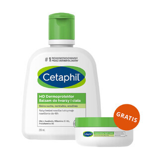 Cetaphil MD Dermoprotector, moisturizing lotion for face and body, dry and sensitive skin, 250 ml + face moisturizer with hyaluronic acid, night cream, 48 ml free of charge Cetaphil MD Dermoprotector, moisturizing lotion for face and body, dry and sensitive skin, 250 ml + face moisturizer with hyaluronic acid, night cream, 48 ml free of charge